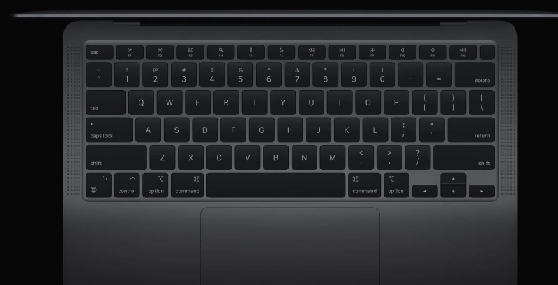 Bàn phím của MacBook Air mới với chip Apple M1