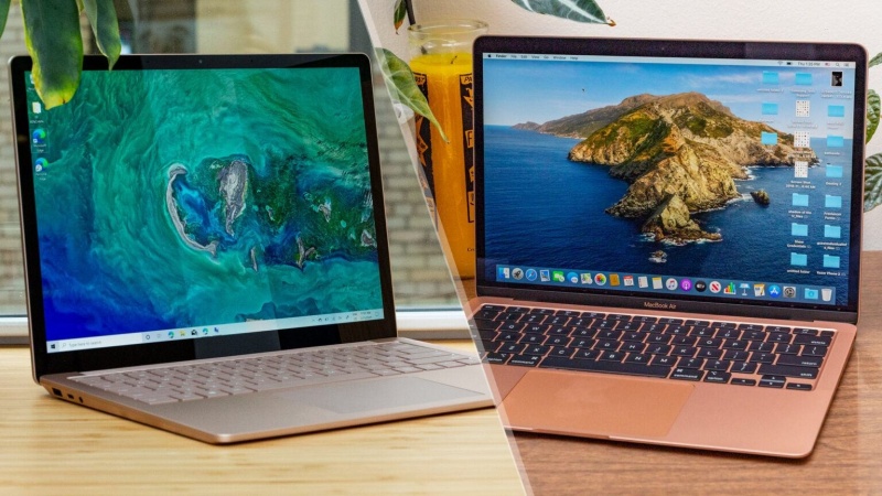 Cấu hình của Surface Laptop 3 và Macbook Air 2020