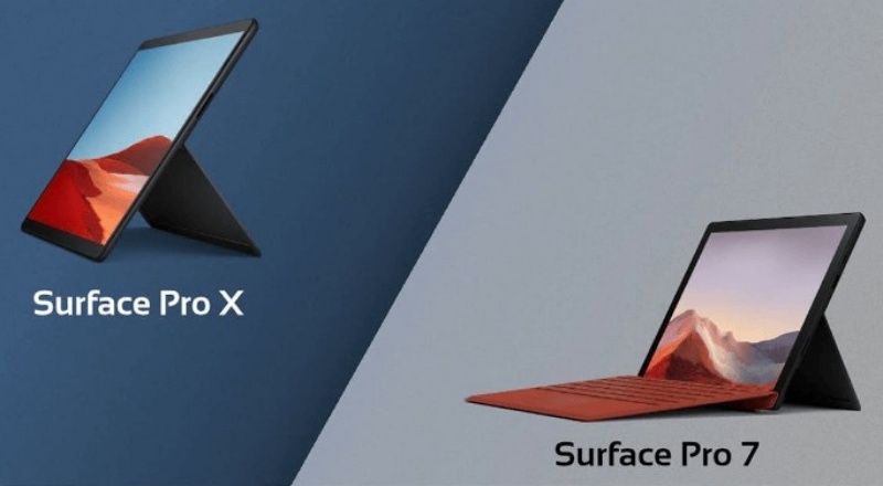 Xét về cấu hình của Surface Pro 7 và Surface Pro X